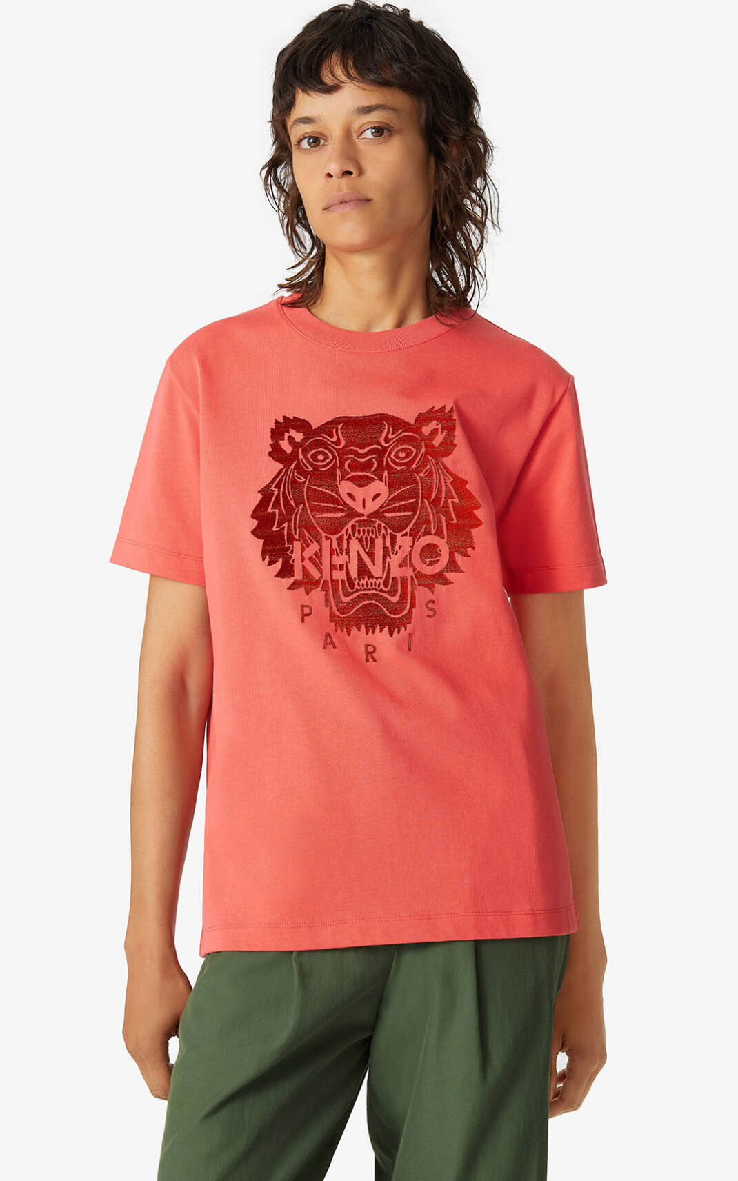 Kenzo Loose Tiger Tişört Bayan Kırmızı | 4021-IFXVW